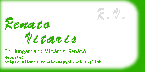 renato vitaris business card